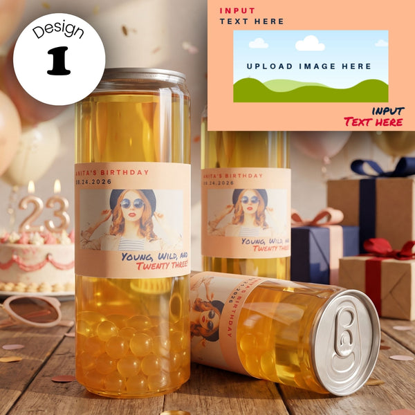 Tempo Tea Bar Bubble Tea Personalised Bubble Tea Cans  | Birthdays, Weddings, Events, Gifting Small (5 x 330ml) / Strawberry / 1