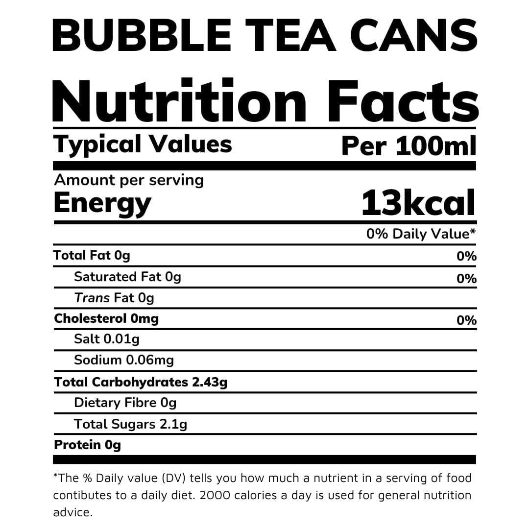 Tempo Tea Bar Bubble Tea Summer Series Bubble Tea Cans - Mixed 5 Pack (350ml)