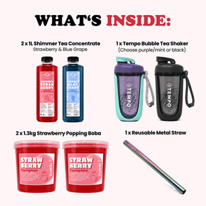 Tempo Tea Bar Christmas [PRE-ORDER] Limited Edition: Festive Christmas Shimmer Bubble Tea Party Bundle (Serves 80)