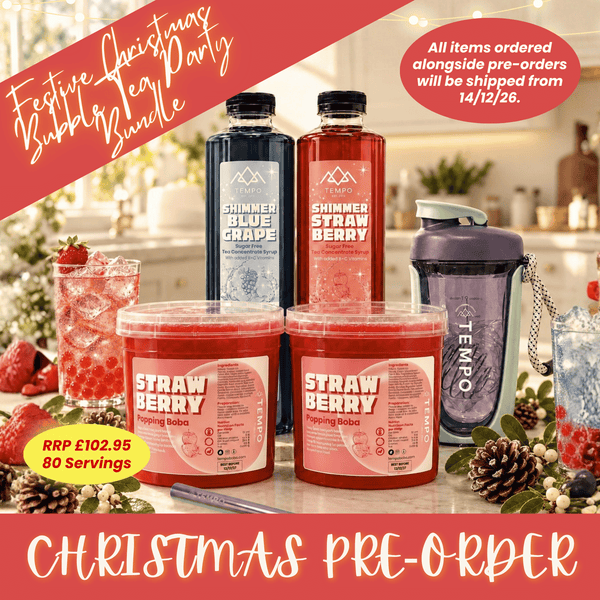 Tempo Tea Bar Christmas [PRE-ORDER] Limited Edition: Festive Christmas Shimmer Bubble Tea Party Bundle (Serves 80)