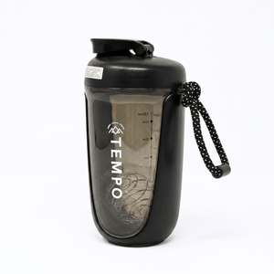 Tempo Tea Bar Gym Shaker Tempo Bubble Tea Shaker Bottle (500ml) Midnight Black