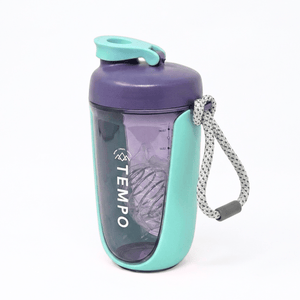 Tempo Tea Bar Gym Shaker Tempo Bubble Tea Shaker Bottle (500ml) Purple & Mint