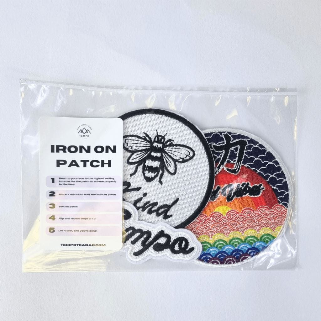 Tempo Tea Bar Iron on Patch Iron on Patches (Pack of 3)