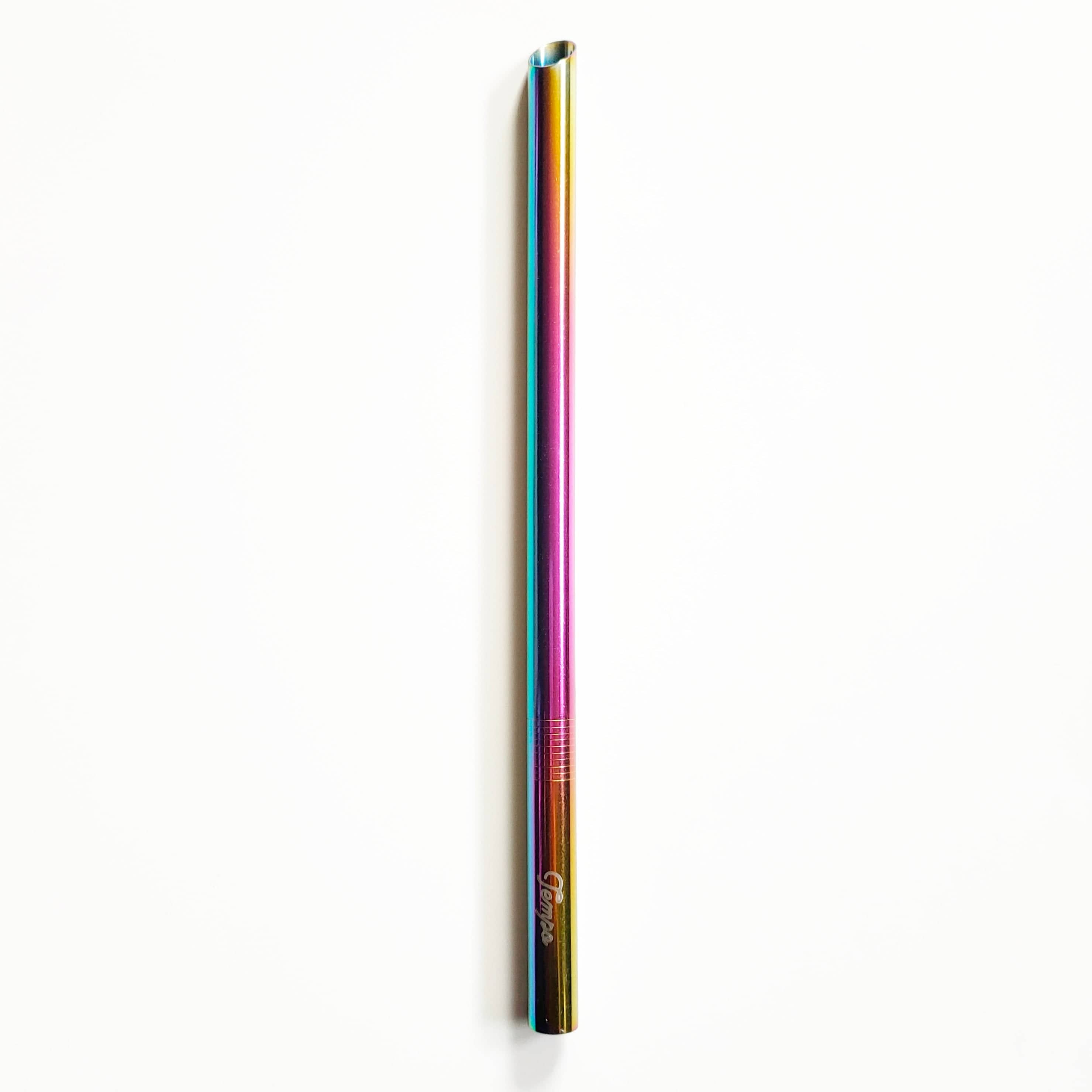 Tempo Tea Bar Reusable Straw Chunky Metal Rainbow / No Add-ons Wide Reusable Bubble Tea Straw | Chunky & Thin