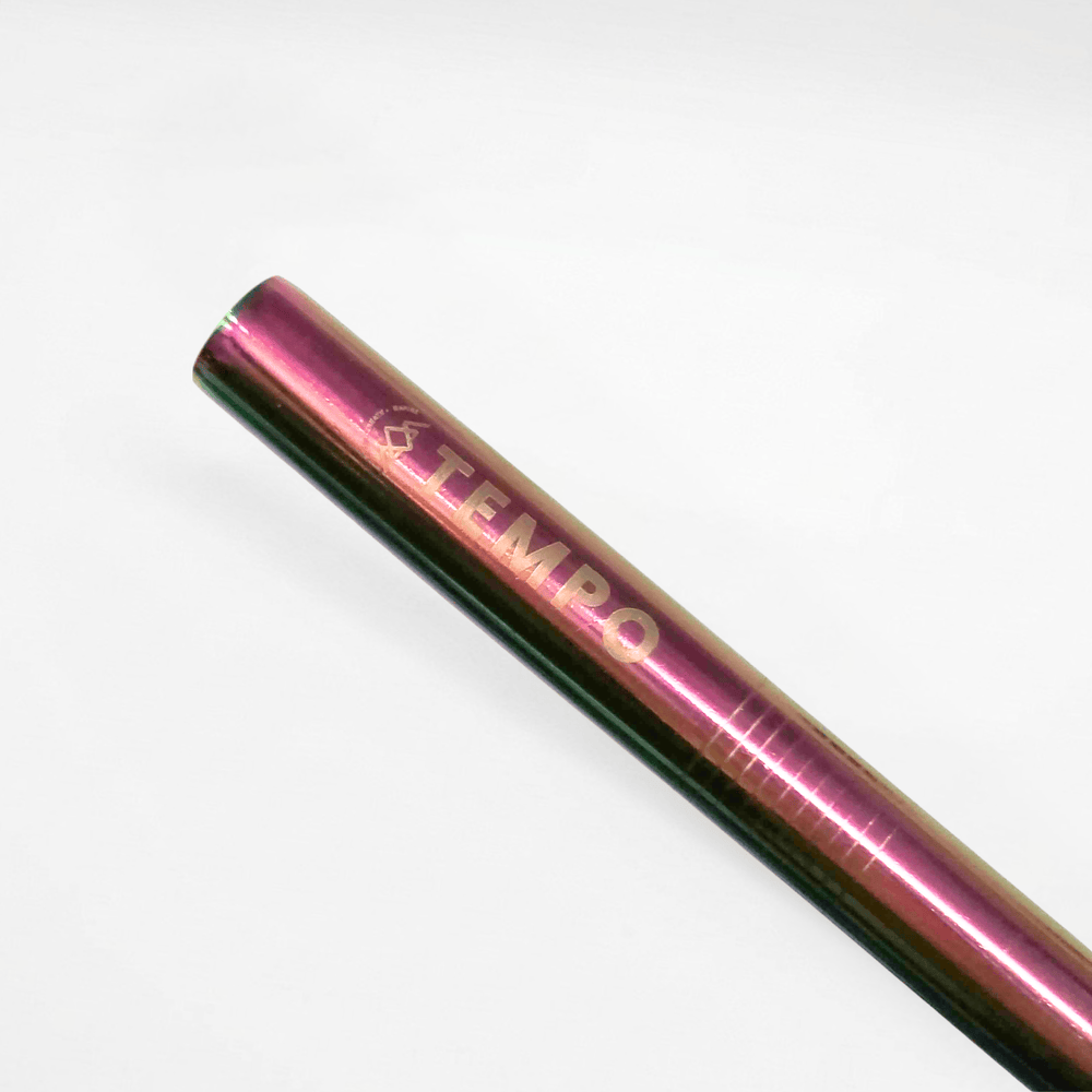 Tempo Tea Bar Reusable Straw Rainbow Stainless Steel Bubble Tea Straw