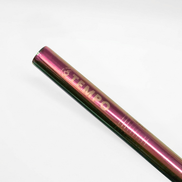 Tempo Tea Bar Reusable Straw Rainbow Stainless Steel Bubble Tea Straw