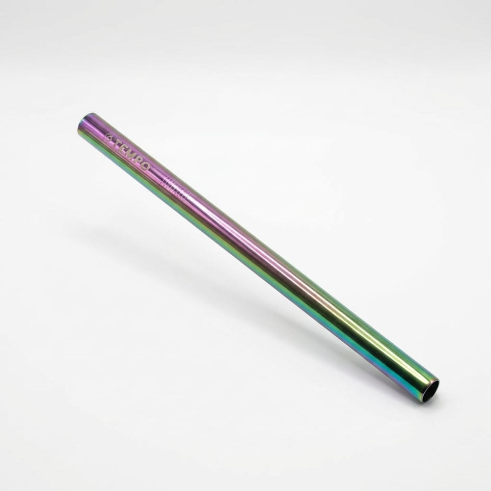 Tempo Tea Bar Reusable Straw Rainbow Stainless Steel Bubble Tea Straw