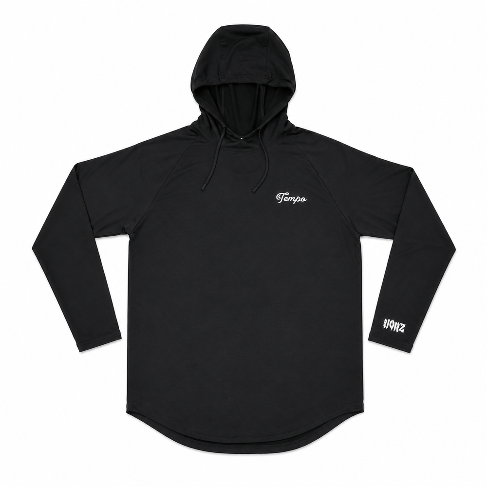 Tempo Tea Bar T-Shirt Tempo Bamboo Performance Hoodie - Black (One Size)