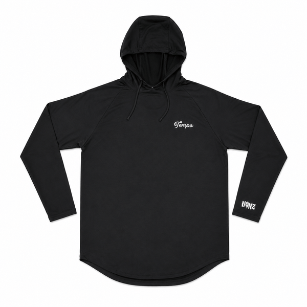 Tempo Tea Bar T-Shirt Tempo Bamboo Performance Hoodie - Black (One Size)