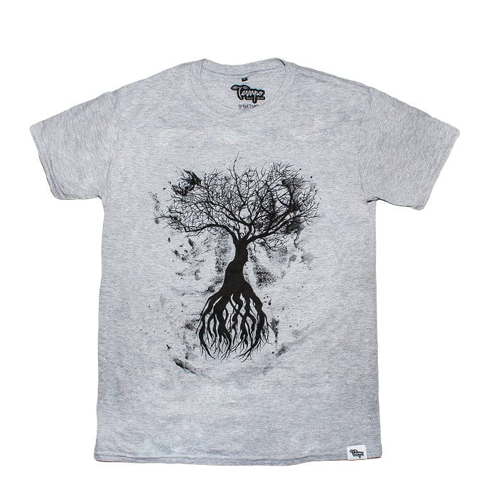 Tempo Tea Bar T-Shirts Tempo Grey Tree Design T-Shirt