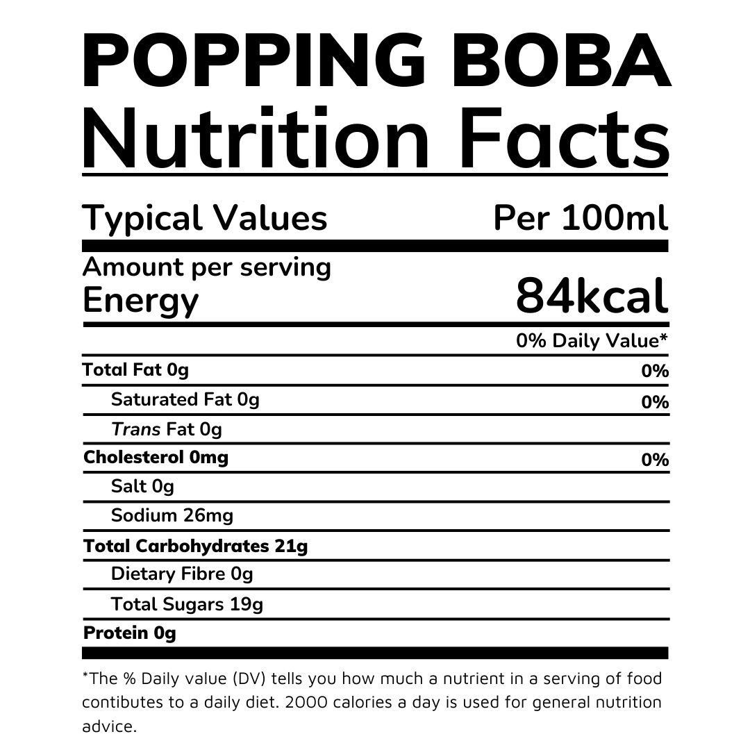Tempo Toppings Strawberry Popping Boba 450g - serves 6